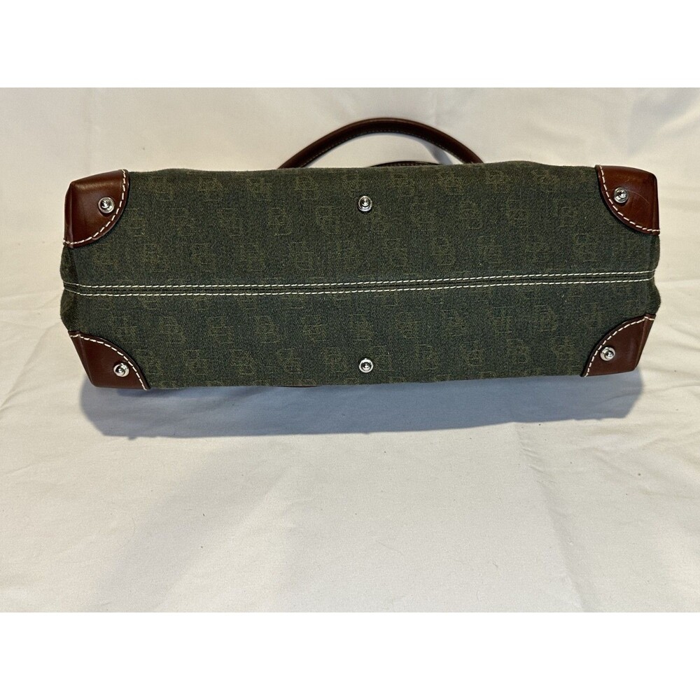 Dooney & Bourke Signature Double Pocket Satchel Bag NWT Green Wristlet Keychain - Picture 9 of 16